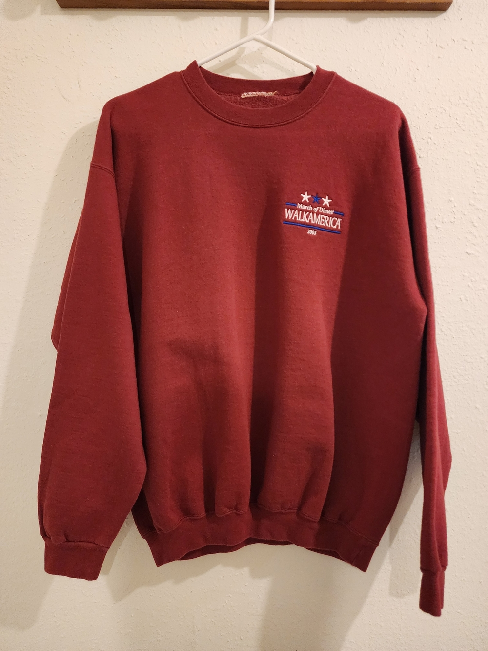 Walk America Maroon Crewneck Sweatshirt by March of Dimes